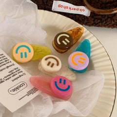 Cute smiling face hair clip Coffee sweet duck beak clip bangs clip Broken hair Duckling clip side clip autumn/winter new barrette