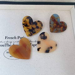 Autumn Winter Love Leopard Acetic Acid Side Clip Girl Accessories