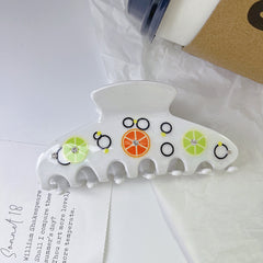 Korean lemon slice claw clip Cute sweet color acetic acid hair clip fruit hairpin shark clip women hair accessories