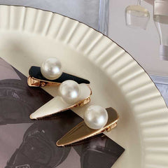 Simple Duckbill Clip French Vintage Pearl Hair Clip Bangs bb Clip Girly Hair Clip
