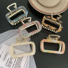 Simple square claw shark clip medium size hair clip back head disc hair clip children hair accessories