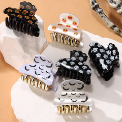 Simple fashion small halloween pumpkin bat shark clip grab clip all fashion ponytail hair clip hair accessories