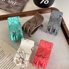 Small frosted spray hair clip Back hair clip for women's high ponytail hair clip