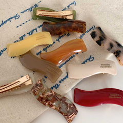 French temperament wave acetic acid hairpin Korean side clip bangs clip duck clip hair accessories