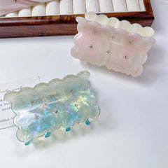New wave double hair clip Cute cookie acetate clip Shark Clip Sweet diamond disc hair clip children hair accessories