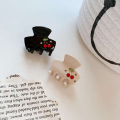 Korean girl small claw acetic acid cute wind cherry bangs clip broken hair clip shark clip hair accessories wholesale