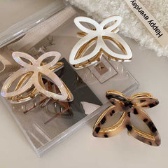 Super fairy romantic hollow butterfly clips French temperament acetic acid hair claws butterfly accessories