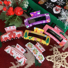 New oversized Christmas claw clip Festive back Hair Curl Shark clip cute claw hair accessories