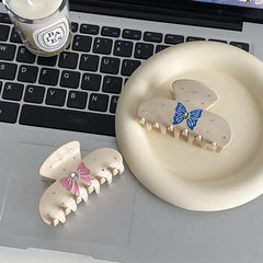 Fashion Delicate Acetate butterfly acetic acid clip back head clip temperament arc shark clip