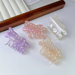 New Bear Pearl Acetic Acid Hair Clip Cute Shark Ponytail Accessory
