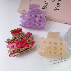 New hollow square clip simple high acetic acid clip French shark clip hair claw women hair accessories