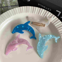 Light luxury dolphin hairpin animal bangs hairpin acetic acid fashion duckbill clip acetate hair clip