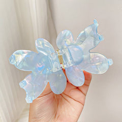 Acetic acid flower clip magic mermaid hair claw temperament sweet large shark clip hair accessories