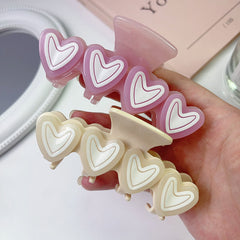 New creative design heart clip girl pink acetic love hair clip sweet cute shark clip hair accessories