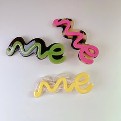 Wavy letter hairpin Fashion bangs shredded hairpin side clip cute duck Clip hair accessories