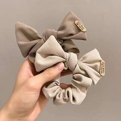 Cute bear scrunchie colon ring Simple retro French bow hair tie women's hair fabric hair tie hair accessories