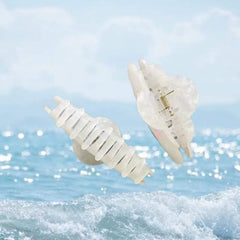 Cute clouds acrylic acetate hairpin milk White cloud claw clip cartoon smiley face shark clip girl hair accessories