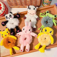New cartoon animal plush hair band girly heart, large intestines, hair tie, rubber band, hair tie accessories
