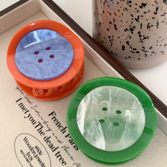 Button hair clip women 2023 new cute small hair clip acetic acid shark clip accessories