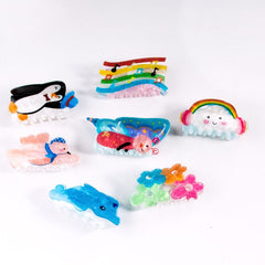 Ocean Collection Fashion cute claw Clip Hair clip sweet Hair clip Colorful rainbow cute hair accessories