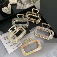 Simple square claw shark clip medium size hair clip back head disc hair clip children hair accessories
