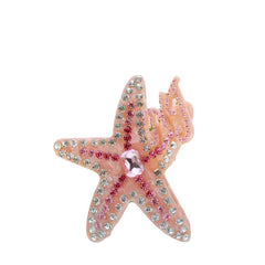 New flash super rhinestone pink starfish clip small temperament hairpin light luxury hair accessories