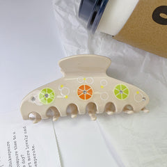 Korean lemon slice claw clip Cute sweet color acetic acid hair clip fruit hairpin shark clip women hair accessories