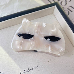 New cat clip temperament acetic acid clip sweet cute metal shark clip acetate cat glitter hair claw female hair accessories