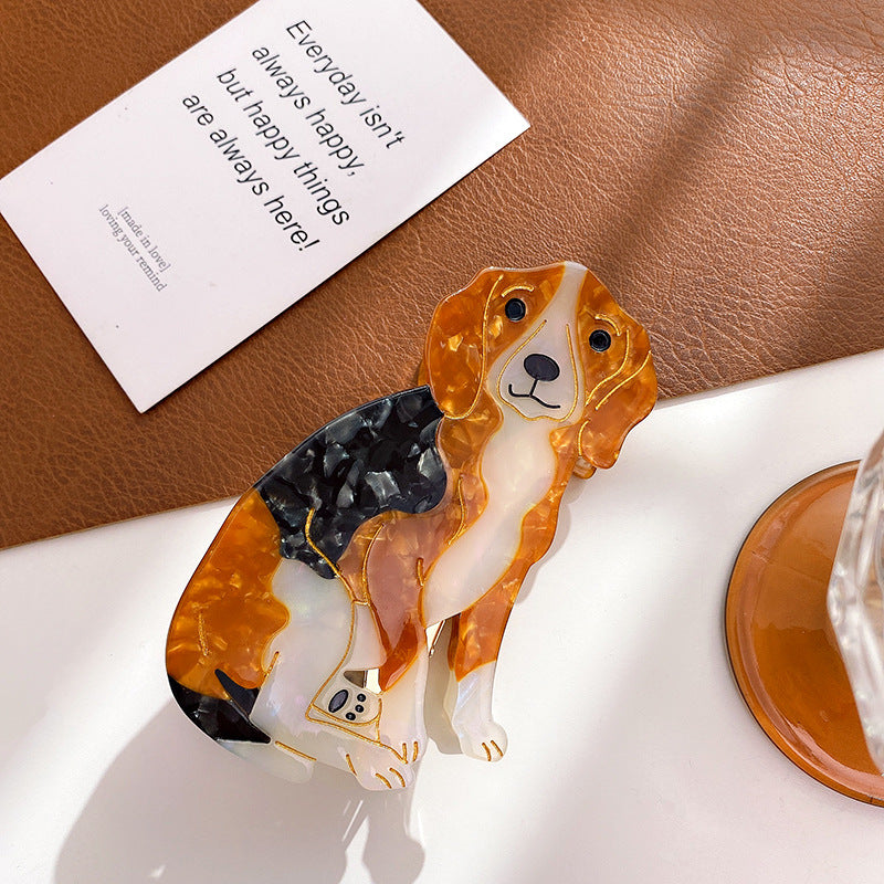 Acetic Acid Animal Dog Cartoon Hair Claw Clip Large Accessories