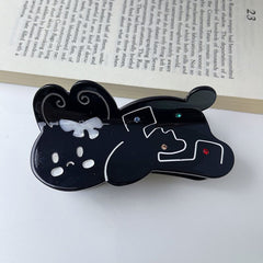 Cartoon rabbit clip personality cute rhinestone acetic acid clip Korean rabbit shark clip girls hair accessories