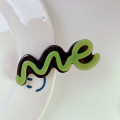 Wavy letter hairpin Fashion bangs shredded hairpin side clip cute duck Clip hair accessories