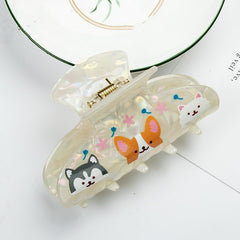 New Animal Print Fox Shark Clip Cute Cartoon PVC Hair Claw