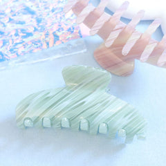 Summer new acetic acid light color series large claw clip simple fresh sweet temperament shark clip hair accessories