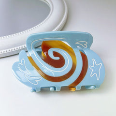 Cute love hair clip Simple sweet Star Shark clip girl Hairpin acetic acid claw clip hair accessories