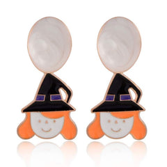 Halloween pumpkin witch ghost earrings funny cartoon personality earrings new wholesale earrings