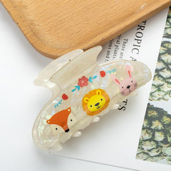 New Animal Print Fox Shark Clip Cute Cartoon PVC Hair Claw