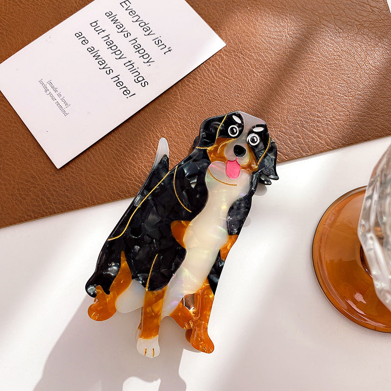 Acetic Acid Animal Dog Cartoon Hair Claw Clip Large Accessories