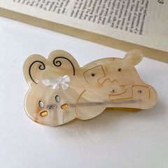 Cartoon rabbit clip personality cute rhinestone acetic acid clip Korean rabbit shark clip girls hair accessories
