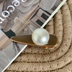 Simple Duckbill Clip French Vintage Pearl Hair Clip Bangs bb Clip Girly Hair Clip