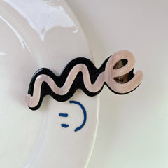 Wavy letter hairpin Fashion bangs shredded hairpin side clip cute duck Clip hair accessories