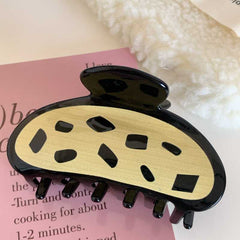Cute toast Bear large grab Cream bread cartoon shark clip 2023 new fun acetate hair clip