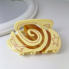 Cute love hair clip Simple sweet Star Shark clip girl Hairpin acetic acid claw clip hair accessories