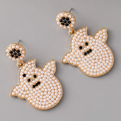 Fashion new personality creative Halloween ghost earrings alloy diamond earrings