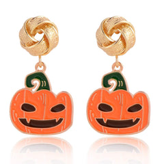 Halloween pumpkin witch ghost earrings funny cartoon personality earrings new wholesale earrings