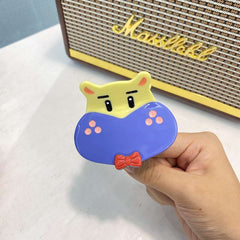 Original design acetic acid claw clip Cute Hippo hair clip Cartoon hippo hair claw candy color creative accessories