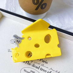 Fun personality cheese claw clip cute emoticon acetate hairpin Sweet girl hairpin Shark clip hair accessories
