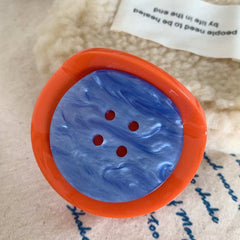 Button hair clip women 2023 new cute small hair clip acetic acid shark clip accessories