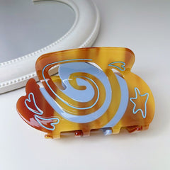 Cute love hair clip Simple sweet Star Shark clip girl Hairpin acetic acid claw clip hair accessories