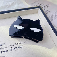 New cat clip temperament acetic acid clip sweet cute metal shark clip acetate cat glitter hair claw female hair accessories