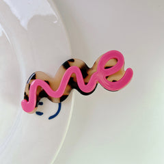 Wavy letter hairpin Fashion bangs shredded hairpin side clip cute duck Clip hair accessories